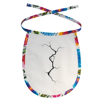 Cracked, Σαλιάρα μωρού αλέκιαστη με κορδόνι Χρωματιστή