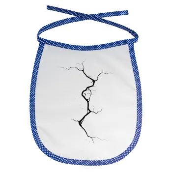 Cracked, Σαλιάρα μωρού αλέκιαστη με κορδόνι Μπλε