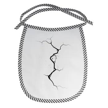 Cracked, Σαλιάρα μωρού αλέκιαστη με κορδόνι Μαύρη