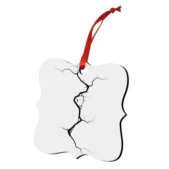 Cracked, Στολίδι Χριστουγεννιάτικο στολίδι polygon ξύλινο 7.5cm