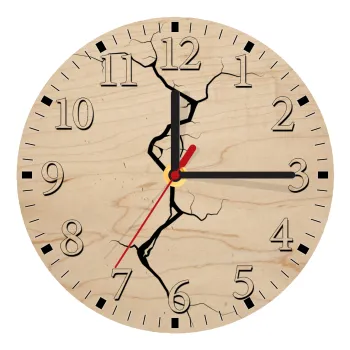 Cracked, Ρολόι τοίχου ξύλινο plywood (20cm)