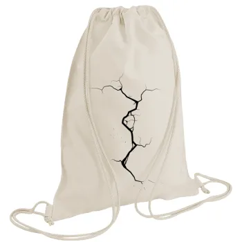 Cracked, Backpack bag GYMBAG natural (28x40cm)