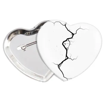 Cracked, Κονκάρδα παραμάνα καρδιά (57x52mm)