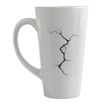 Cracked, Κούπα κωνική Latte Μεγάλη, κεραμική, 450ml