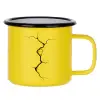 Metallic enamel MATT Yellow cup 360ml