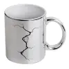Mug ceramic, silver mirror, 330ml