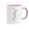 Mug colored pink, ceramic, 330ml