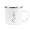 Metallic enamel cup white 360ml