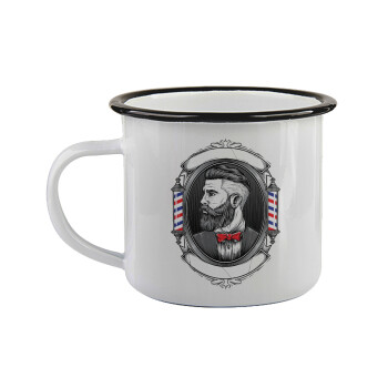 Barber shop, Κούπα εμαγιέ με μαύρο χείλος 360ml