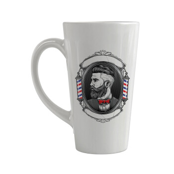 Barber shop, Κούπα κωνική Latte Μεγάλη, κεραμική, 450ml