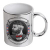 Mug ceramic, silver mirror, 330ml