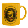 Ceramic coffee mug yellow, 330ml