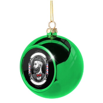 Barber shop, Χριστουγεννιάτικη μπάλα δένδρου Πράσινη 8cm