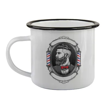 Barber shop, Κούπα εμαγιέ με μαύρο χείλος 360ml