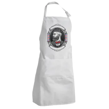 Barber shop, Adult Chef Apron (with sliders and 2 pockets)