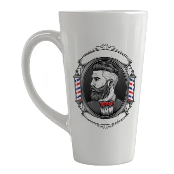 Barber shop, Κούπα κωνική Latte Μεγάλη, κεραμική, 450ml