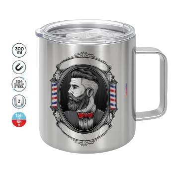 Barber shop, Mug Stainless steel double wall 300ml