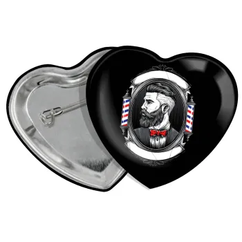 Barber shop, Κονκάρδα παραμάνα καρδιά (57x52mm)