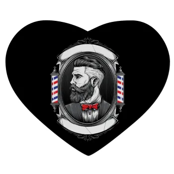 Barber shop, Mousepad καρδιά 23x20cm