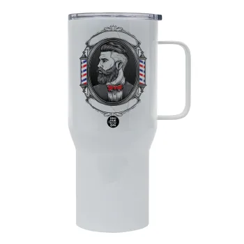 Barber shop, Mega Stainless steel Tumbler with lid, double wall 750L