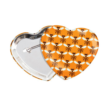 Bee, Κονκάρδα παραμάνα καρδιά (57x52mm)