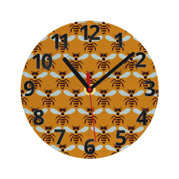 Bee, Ρολόι τοίχου γυάλινο (20cm)