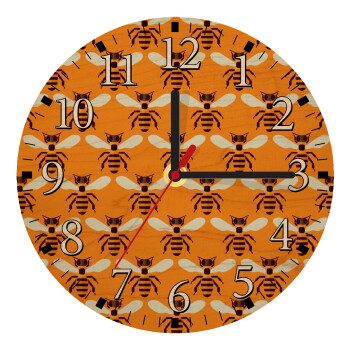 Μελισσούλες, Ρολόι τοίχου ξύλινο plywood (20cm)