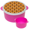 Μελισσούλες, ΡΟΖ παιδικό δοχείο φαγητού (lunchbox) πλαστικό (BPA-FREE) Lunch Βox M16 x Π16 x Υ8cm
