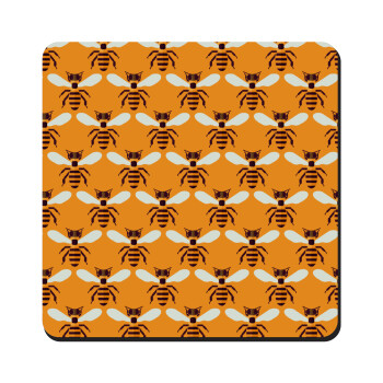 Bee, Τετράγωνο μαγνητάκι ξύλινο 9x9cm