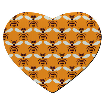 Bee, Mousepad heart 23x20cm