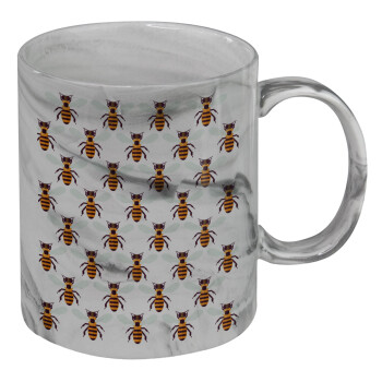 Μελισσούλες, Κούπα κεραμική, marble style (μάρμαρο), 330ml