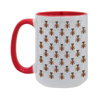 Bee, Κούπα Mega 15oz, κεραμική Κόκκινη, 450ml