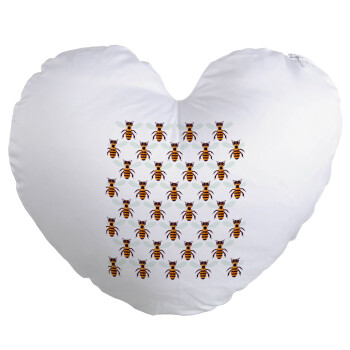 Bee, Μαξιλάρι καναπέ καρδιά 40x40cm περιέχεται το  γέμισμα