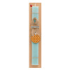 Easter Set, wooden keychain & aromatic flat Easter candle (30cm) (TURQUOISE)