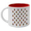 Κούπα κεραμική 400ml Λευκή/Κόκκινη