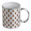 Mug ceramic, silver mirror, 330ml
