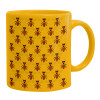 Ceramic coffee mug yellow, 330ml