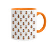 Mug colored orange, ceramic, 330ml