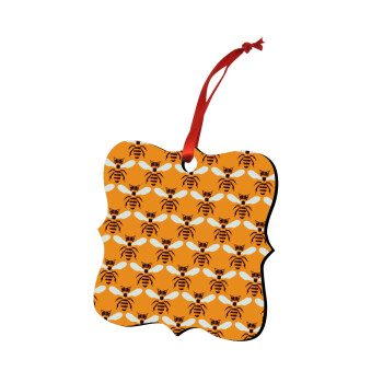 Μελισσούλες, Χριστουγεννιάτικο στολίδι polygon ξύλινο 7.5cm
