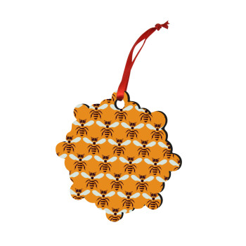 Μελισσούλες, Χριστουγεννιάτικο στολίδι snowflake ξύλινο 7.5cm