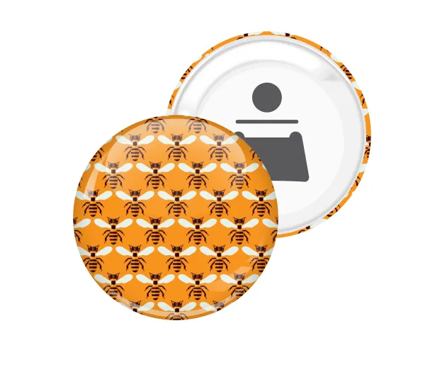 Bee — Round magnet and beer bottle opener, 5.9cm