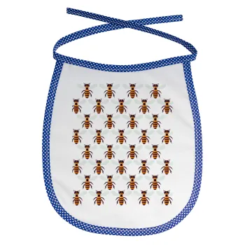 Μελισσούλες, Σαλιάρα μωρού αλέκιαστη με κορδόνι Μπλε