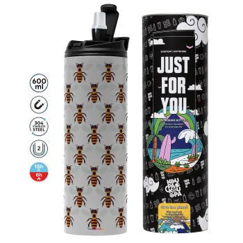 Bee, Tumbler stainless steel GREY 600ml