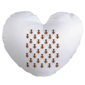 Μελισσούλες, Μαξιλάρι καναπέ καρδιά 40x40cm περιέχεται το  γέμισμα