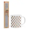 Easter Set, Ceramic Cup (330ml) & Easter aromatic flat candle (30cm) (GRAY)