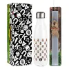 Easter candle, metallic white thermos bottle (500ml) & aromatic flat candle (30cm) (GRAY)