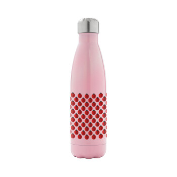 Coccinella, Metal mug thermos Pink Iridiscent (Stainless steel), double wall, 500ml