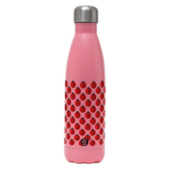 Coccinella, Metal mug thermos Pink Mat (Stainless steel), double wall, 500ml