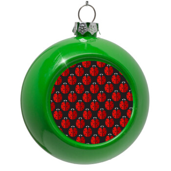 Coccinella, Green Christmas tree ornament bauble 8cm