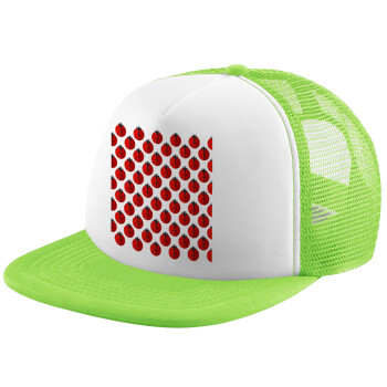 Coccinella, Καπέλο Soft Trucker με Δίχτυ Πράσινο/Λευκό